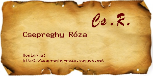 Csepreghy Róza névjegykártya