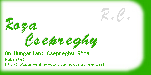 roza csepreghy business card